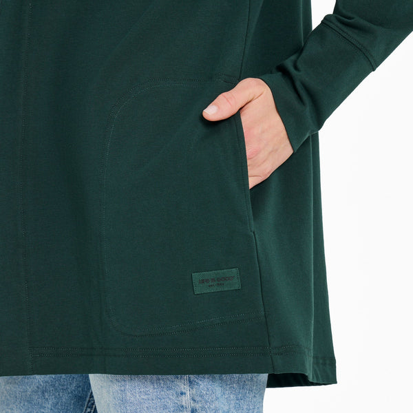 Flex Cardigan Treeline Green