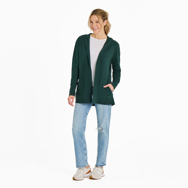 Flex Cardigan Treeline Green