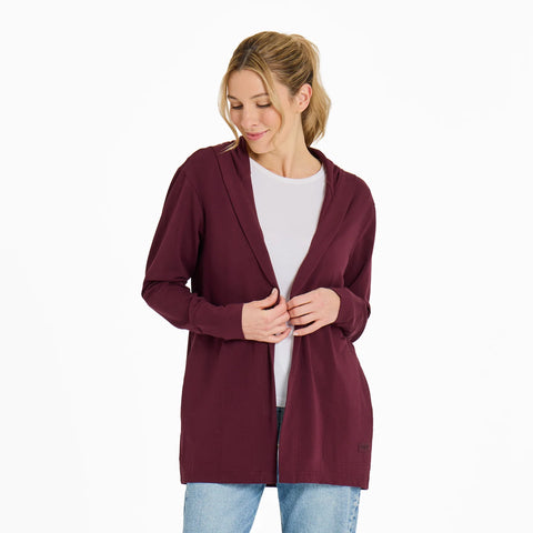 Flex Cardigan Burgundy