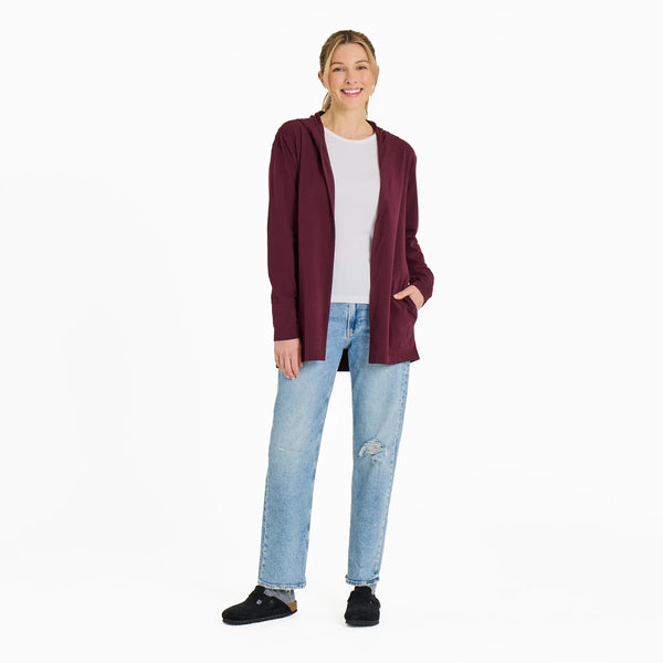 Flex Cardigan Burgundy