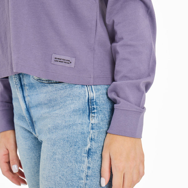 Boxy Henley Dusk Purple