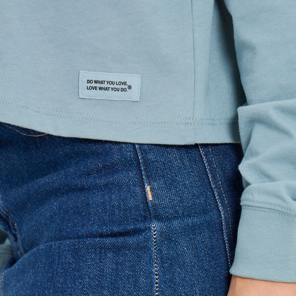 Boxy Henley Smokey Blue