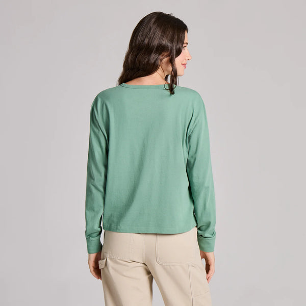 Boxy Henley Granite Green