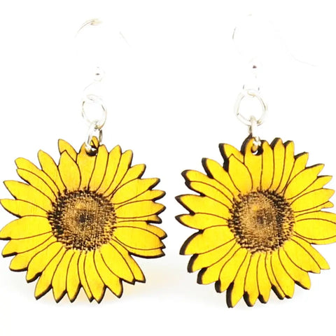 Detailed Sunflower Earrings