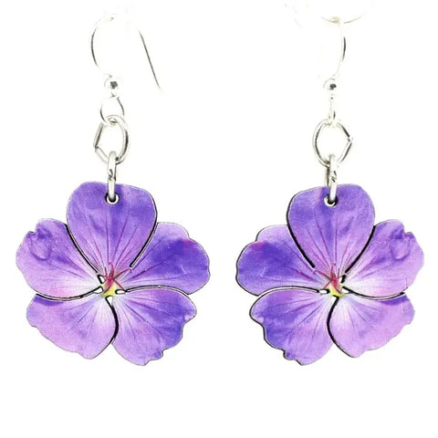 Violet Flower Earring
