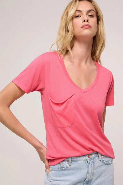 Disco Pink Pocket Tee