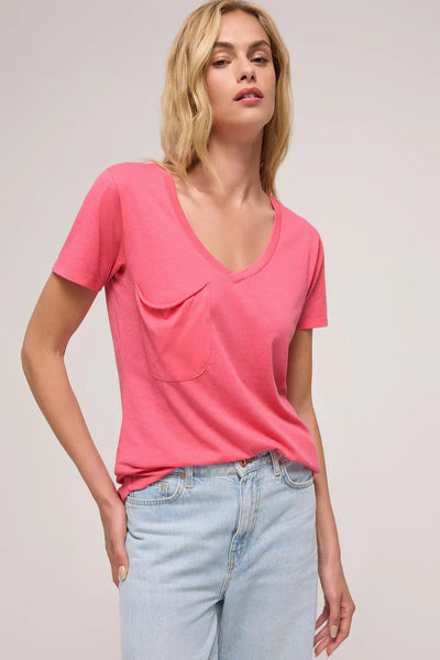 Disco Pink Pocket Tee