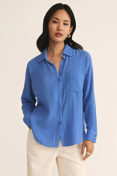 The Perfect Airy Top Bay Blue