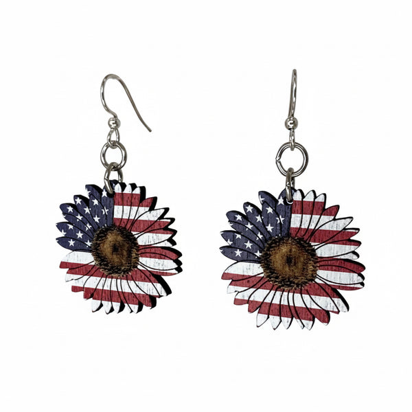 Patriotic Daisy Earrings