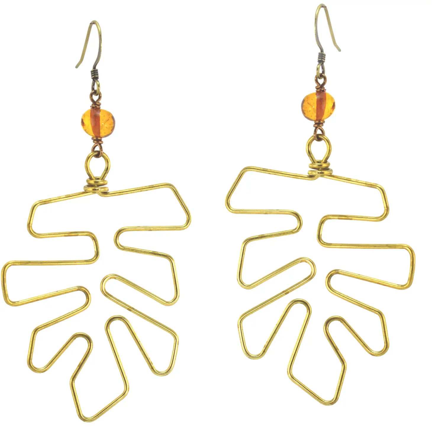 Amber Leaf Earrings