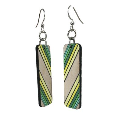 Green Bay Striped Earrings