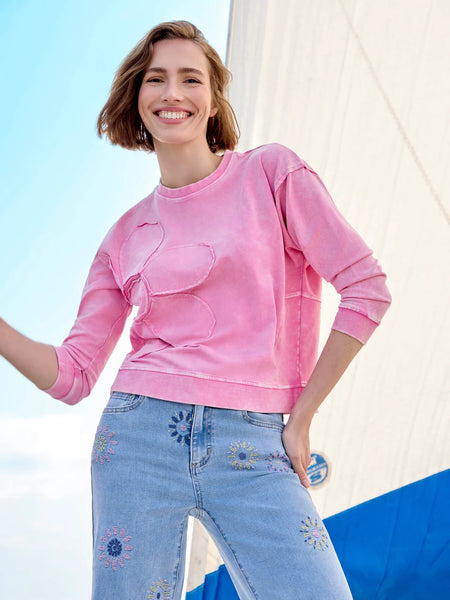 Bonbon Flower Applique Top