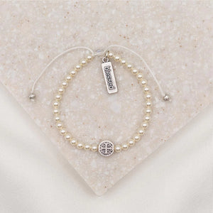 Pearl Bday Blessing Bracelet
