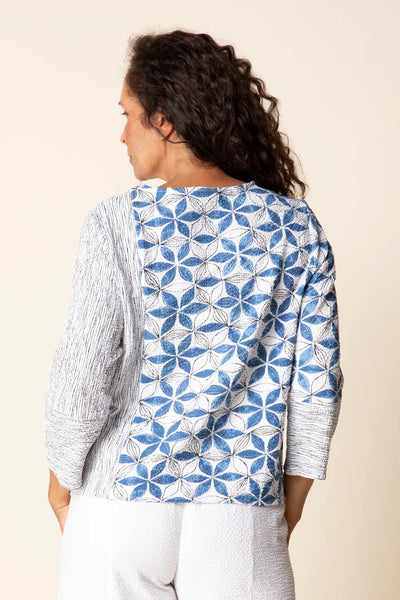 Marine Mix Print Top