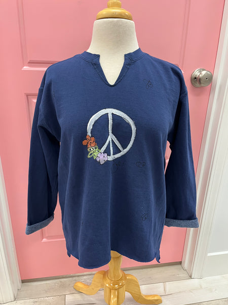 Peace Hi Low Top Navy