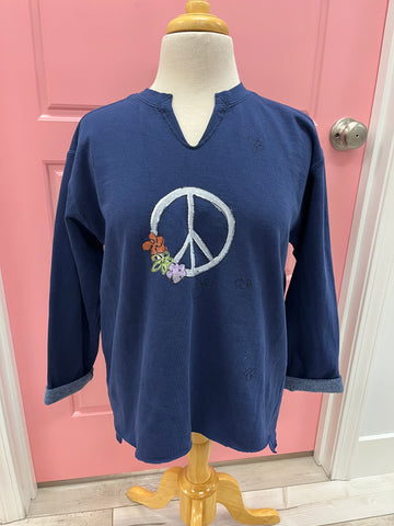 Peace Hi Low Top Navy