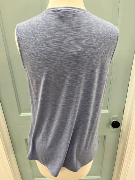 Side Knot Blue Tank
