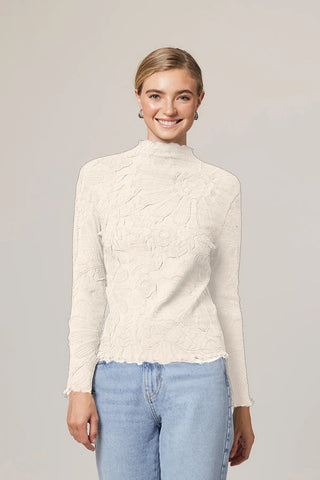Kylie Lettuce Top Ivory