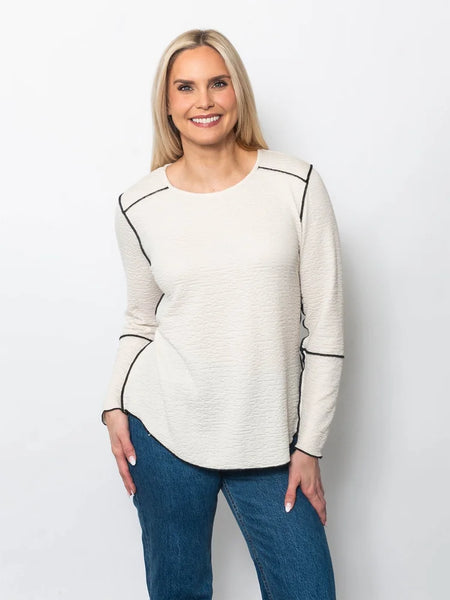 Ivory/Black Top