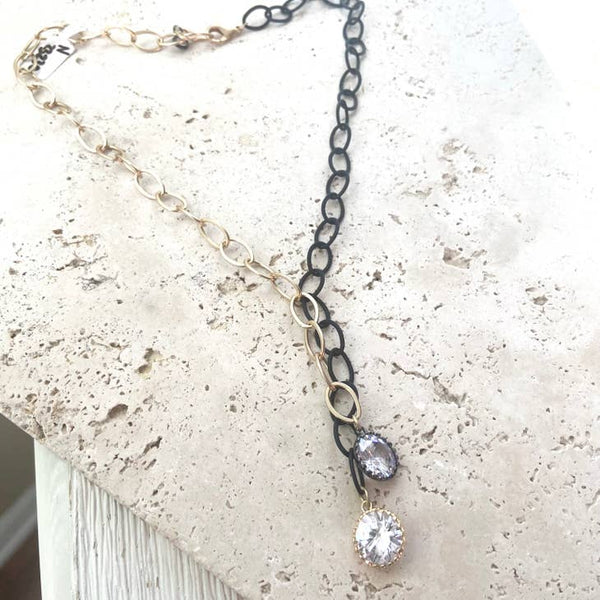 Mixed Metal Matte Necklace