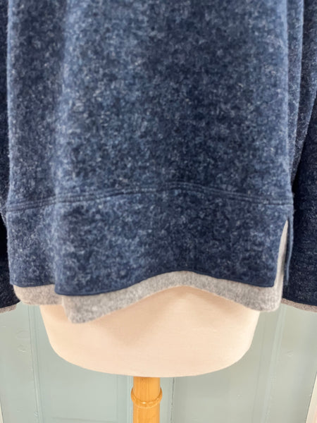 Two Tone Navy Top