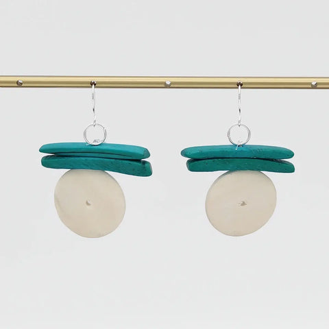 White Billie Earrings