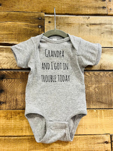 Grandpa and I in Trouble Onesie