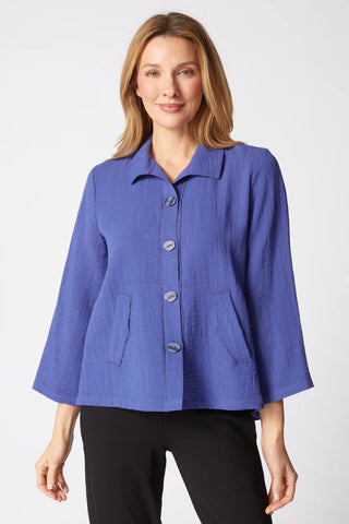 Midnight Hidden Placket Top