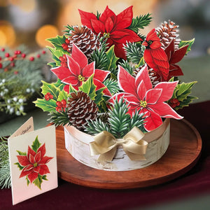 Birch Poinsettia Card