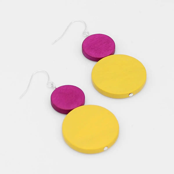 Fuchsia & Yellow Isla Earrings