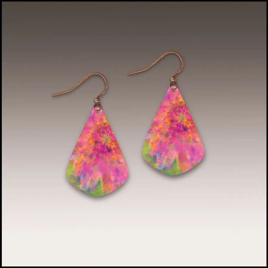 Pink Splash Petal Earrings