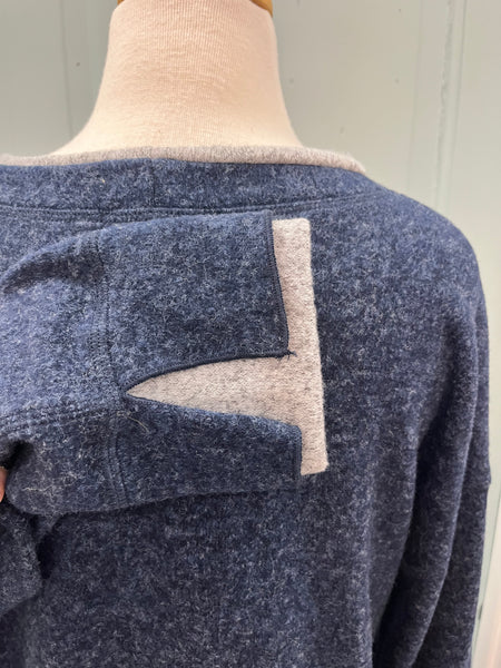 Two Tone Navy Top