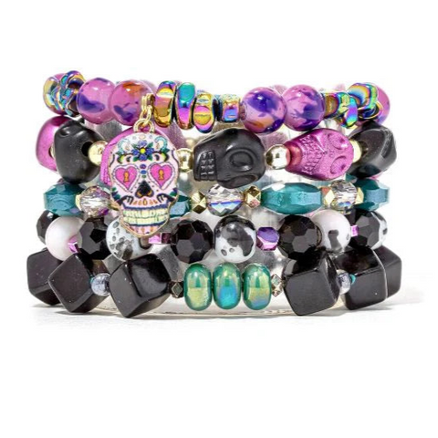 Sugar Skull Purple&Black Stack