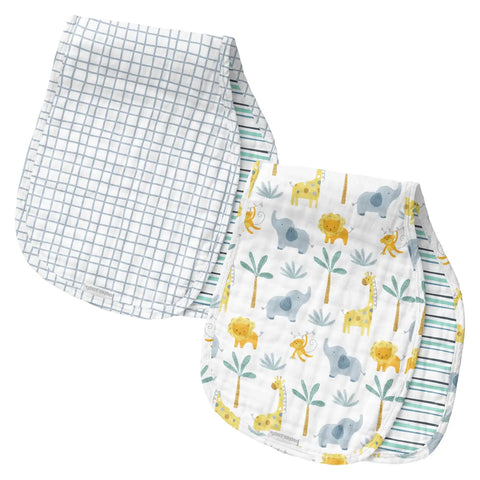 Zoo Muslin Burp Cloth Set