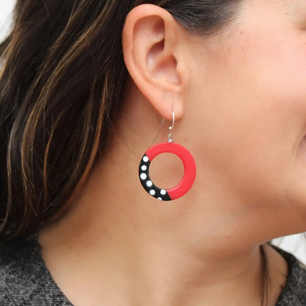 Inez Earrings Red
