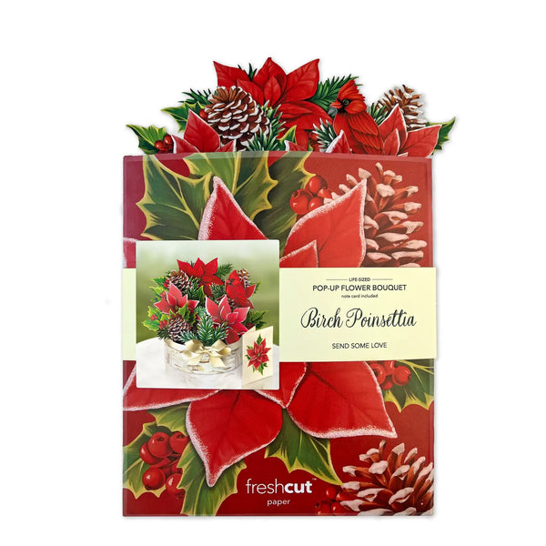 Birch Poinsettia Card