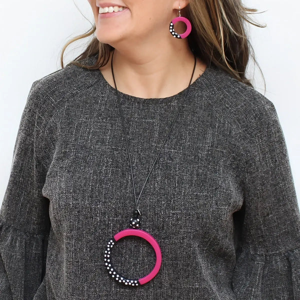 Inez Necklace Fuchsia