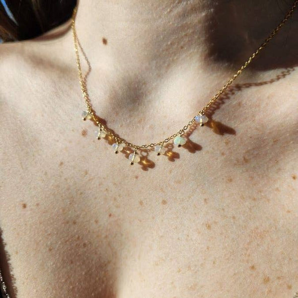Ethiopian Opal Fringe Necklace