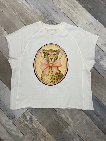 Cheetah Rhinestone Specs Top