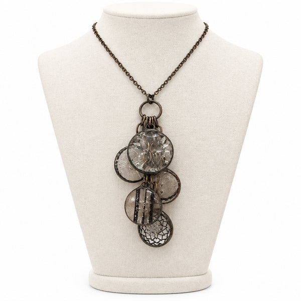 Vintage 5 Buttons Necklace
