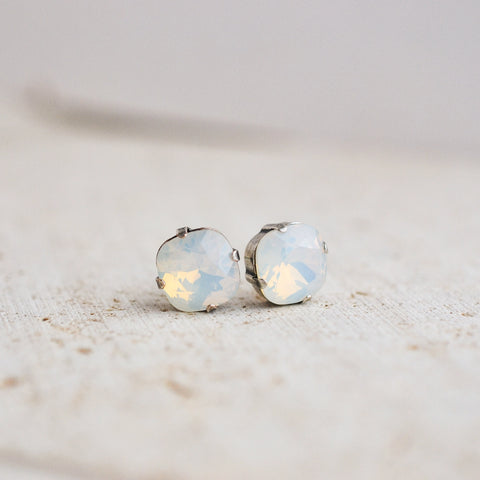 Steph Earrings White Opal