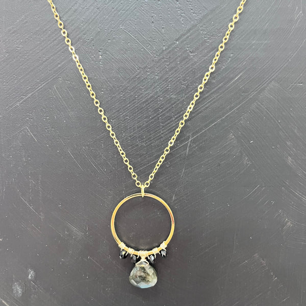 Labradorite/Onyx Necklace