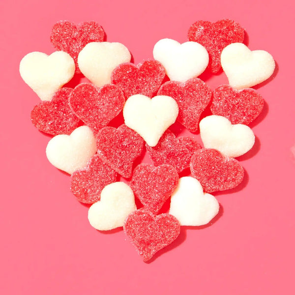Red & White Gummi Hearts