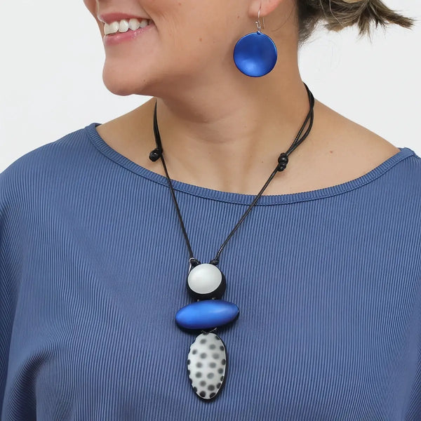 Blue Midori Polka Dot Necklace