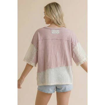 Peace Floral and Crochet Top