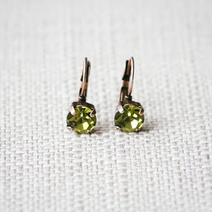 Jess Earrings Copper/Olivine