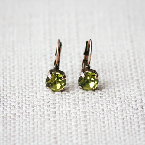 Jess Earrings Copper/Olivine