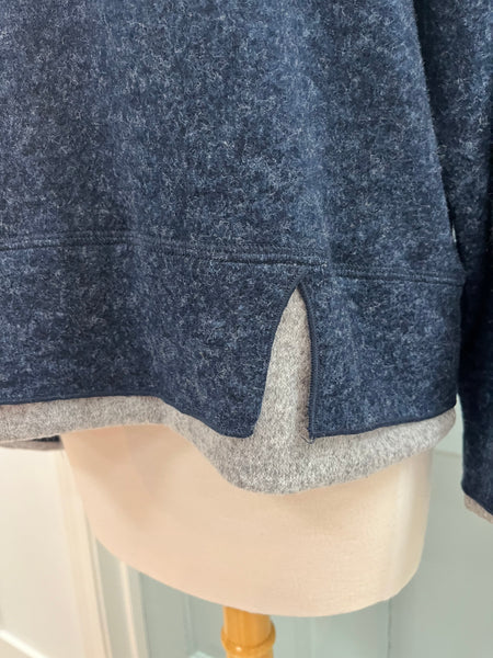 Two Tone Navy Top