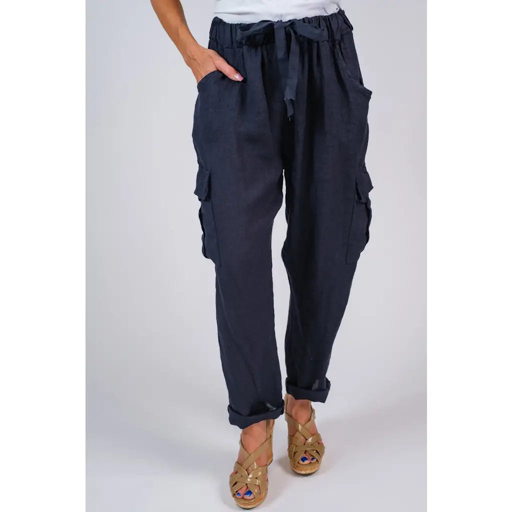 Trish Linen Cargo Pants