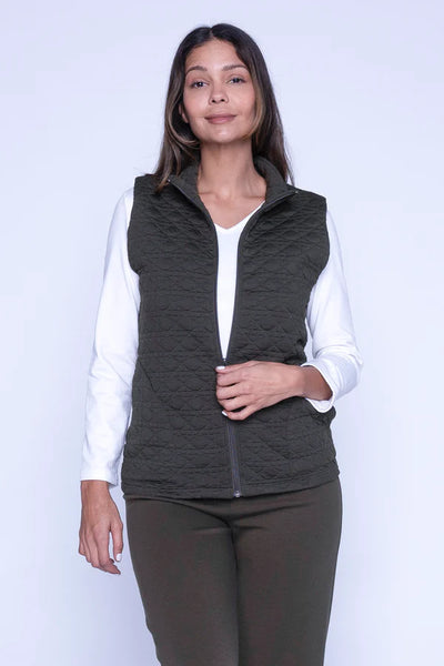 Olive Quilted Vest